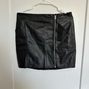 Express Size 8 Leather Style Skirt
